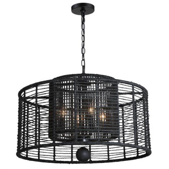 Jayna 4 Light Matte Black Chandelier (205|JAY-A5004-MK)