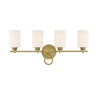 Woodbury 4-Light Bathroom Vanity Light in Warm Brass (128|8-530-4-322)