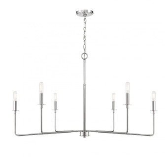 Salerno 6-Light Chandelier in 
Polished Nickel (128|1-2221-6-109)