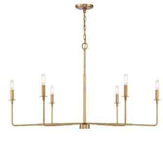 Salerno 6-Light Chandelier in Warm Brass (128|1-2221-6-322)