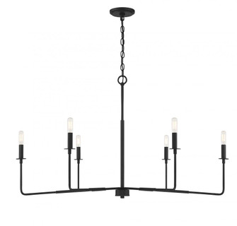 Salerno 6-Light Chandelier in 
Matte Black (128|1-2221-6-89)