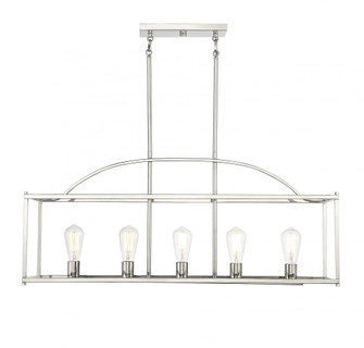 Palladian 5-Light Linear Chandelier in Polished Nickel (128|1-190-5-109)