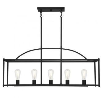 Palladian 5-Light Linear Chandelier in 
Matte Black (128|1-190-5-89)