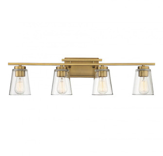 Calhoun 4-Light Bathroom Vanity Light in Warm Brass (128|8-1020-4-322)