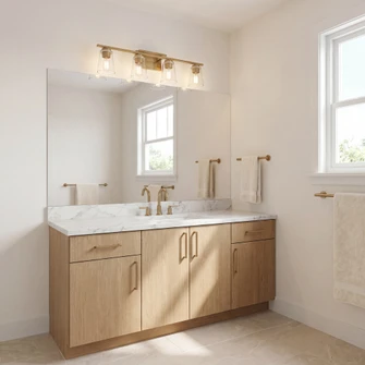 Calhoun 4-Light Bathroom Vanity Light in Warm Brass (128|8-1020-4-322)