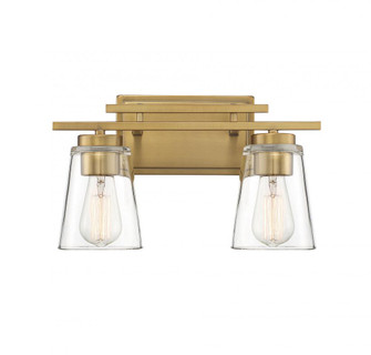 Calhoun 2-Light Bathroom Vanity Light in Warm Brass (128|8-1020-2-322)