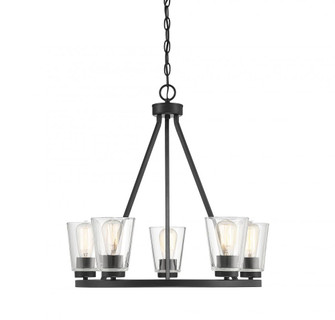 Calhoun 5-Light Chandelier in Matte Black (128|1-1021-5-89)