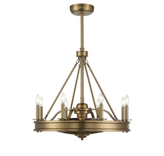 Lyon 8-Light Fan D'Lier in 
Warm Brass (128|39-FD-124-322)