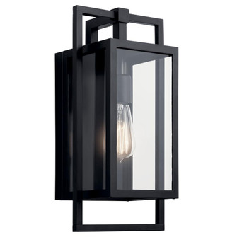Goson 16'' 1 Light Wall Light with Clear Glass Black (2|59086BK)