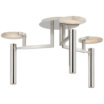 Melange Large Floating Disc Semi-Flush Chandelier (279|KW 4015PN-ALB)