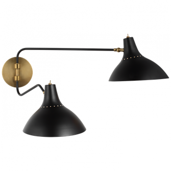 Charlton Medium Double Wall Light (279|ARN 2071BLK)