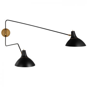 Charlton Large Double Wall Light (279|ARN 2072BLK)