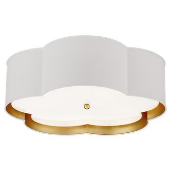 Bryce Large Flower Flush Mount (279|KS 4118WHT/G-FA)