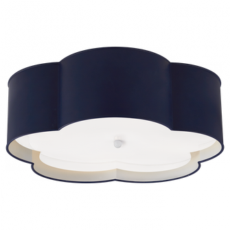 Bryce Large Flower Flush Mount (279|KS 4118NVY/WHT-FA)