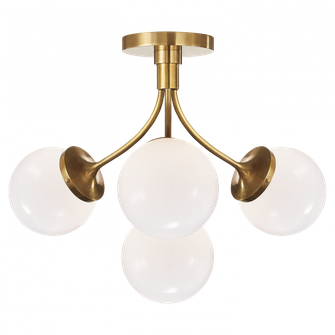 Prescott Medium Semi-Flush Mount (279|KS 4407SB-WG)