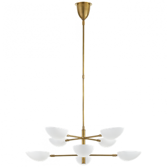 Graphic Large Two-Tier Chandelier (279|ARN 5501HAB-WHT)