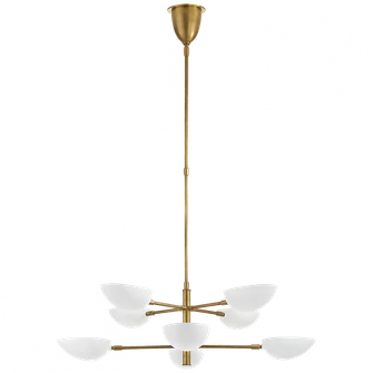 Graphic Large Two-Tier Chandelier (279|ARN 5501HAB-WHT)