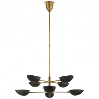 Graphic Large Two-Tier Chandelier (279|ARN 5501HAB-BLK)