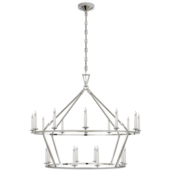Darlana Large Two-Tiered Ring Chandelier (279|CHC 5179PN)