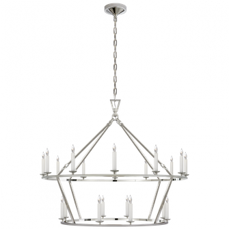 Darlana Large Two-Tiered Ring Chandelier (279|CHC 5179PN)
