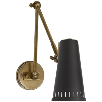 Antonio Adjustable Two Arm Wall Lamp (279|TOB 2066HAB-BLK)