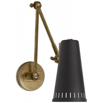 Antonio Adjustable Two Arm Wall Lamp (279|TOB 2066HAB-BLK)