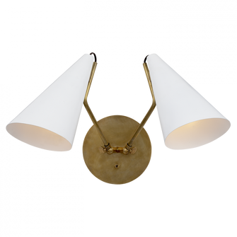 Clemente Double Sconce (279|ARN 2059HAB-WHT)