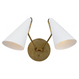 Clemente Double Sconce (279|ARN 2059HAB-WHT)