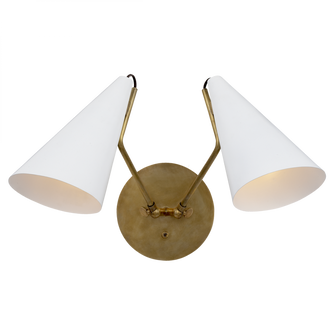 Clemente Double Sconce (279|ARN 2059HAB-WHT)