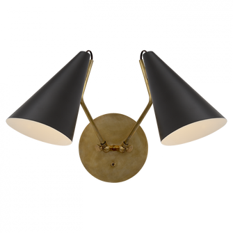 Clemente Double Sconce (279|ARN 2059HAB-BLK)