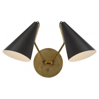 Clemente Double Sconce (279|ARN 2059HAB-BLK)