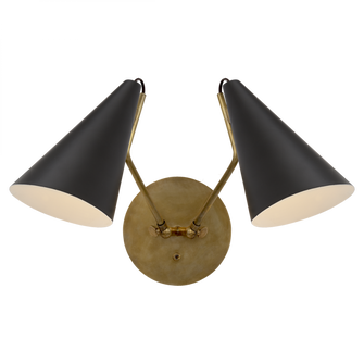 Clemente Double Sconce (279|ARN 2059HAB-BLK)