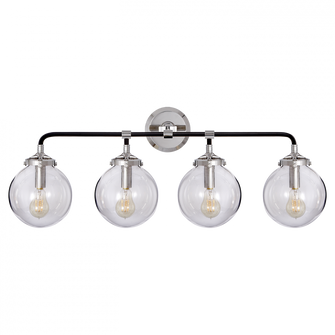 Bistro Four Light Bath Sconce (279|S 2025PN/BLK-CG)