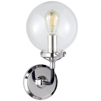 Bistro Single Light Sconce (279|S 2024PN/BLK-CG)
