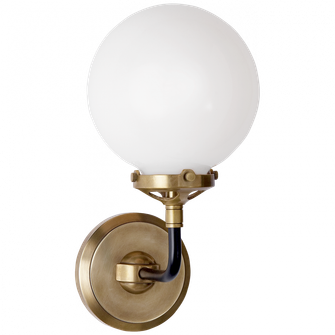Bistro Single Light Sconce (279|S 2024HAB/BLK-WG)