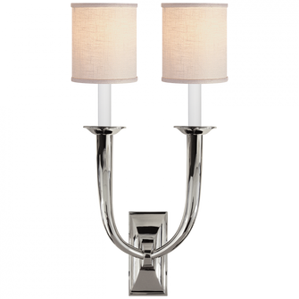 French Deco Horn Double Sconce (279|S 2021PN-L)