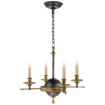 Leaf and Arrow Small Chandelier (279|CHC 1448BZ/AB)