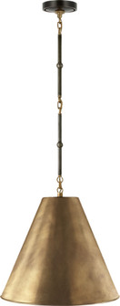 Goodman Small Hanging LT in Bronze and Hand-Rubbed Antique Brass w/ Hand-Rubbed Antique Brass Shade (279|TOB 5090BZ/HAB-HAB)