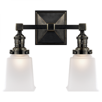 Boston Square Double Light (279|SL 2942BZ-FG)