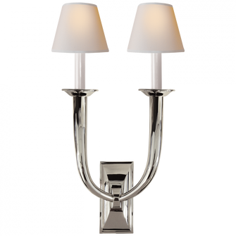 French Deco Horn Double Sconce (279|S 2021PN-NP)