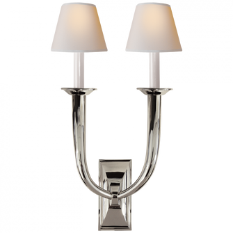 French Deco Horn Double Sconce (279|S 2021PN-NP)
