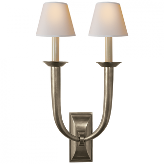 French Deco Horn Double Sconce (279|S 2021AN-NP)