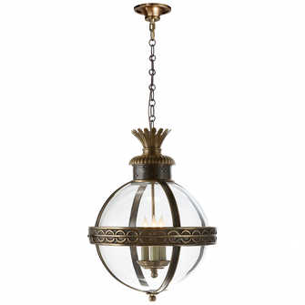 Crown Top Banded Globe Lantern (279|CHC 2111BZ/AB-CG)