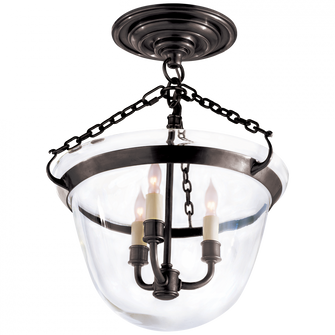 Country Semi-Flush Bell Jar Lantern (279|CHC 2109BZ)