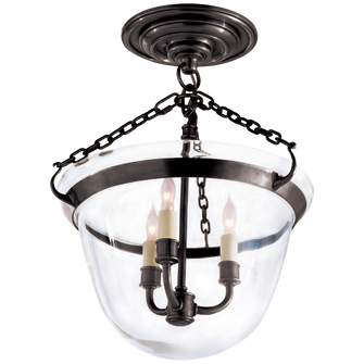 Country Semi-Flush Bell Jar Lantern (279|CHC 2109BZ)