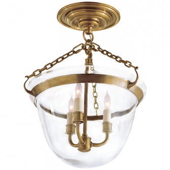 Country Semi-Flush Bell Jar Lantern (279|CHC 2109AB)