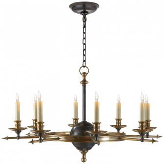 Leaf and Arrow Large Chandelier (279|CHC 1447BZ/AB)