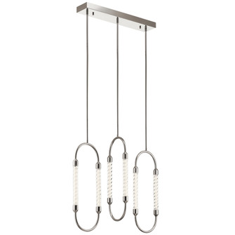 Delsey™ 3 Light Linear Pendant Cluster Polished Nickel (2|84149)