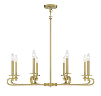Torino 8-Light Chandelier in Warm Brass (128|1-2451-8-322)
