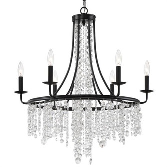 Gabrielle 6 Light Matte Black Chandelier (205|GAB-B7306-MK)